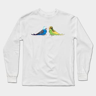 Budgie - blue mutation and recessive pied Long Sleeve T-Shirt